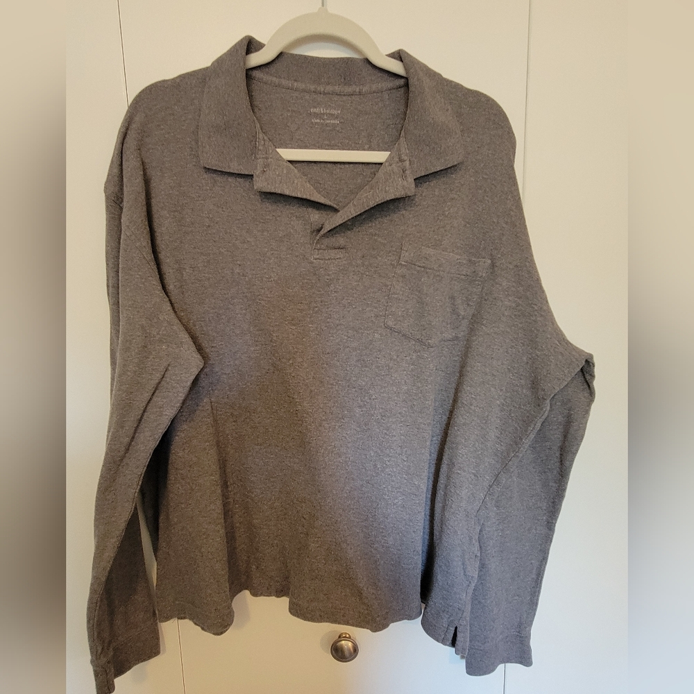 Croft & Barrow Heather Gray Polo Shirt